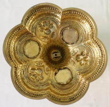 French Antique solid silver gilt Gothic Ciborium